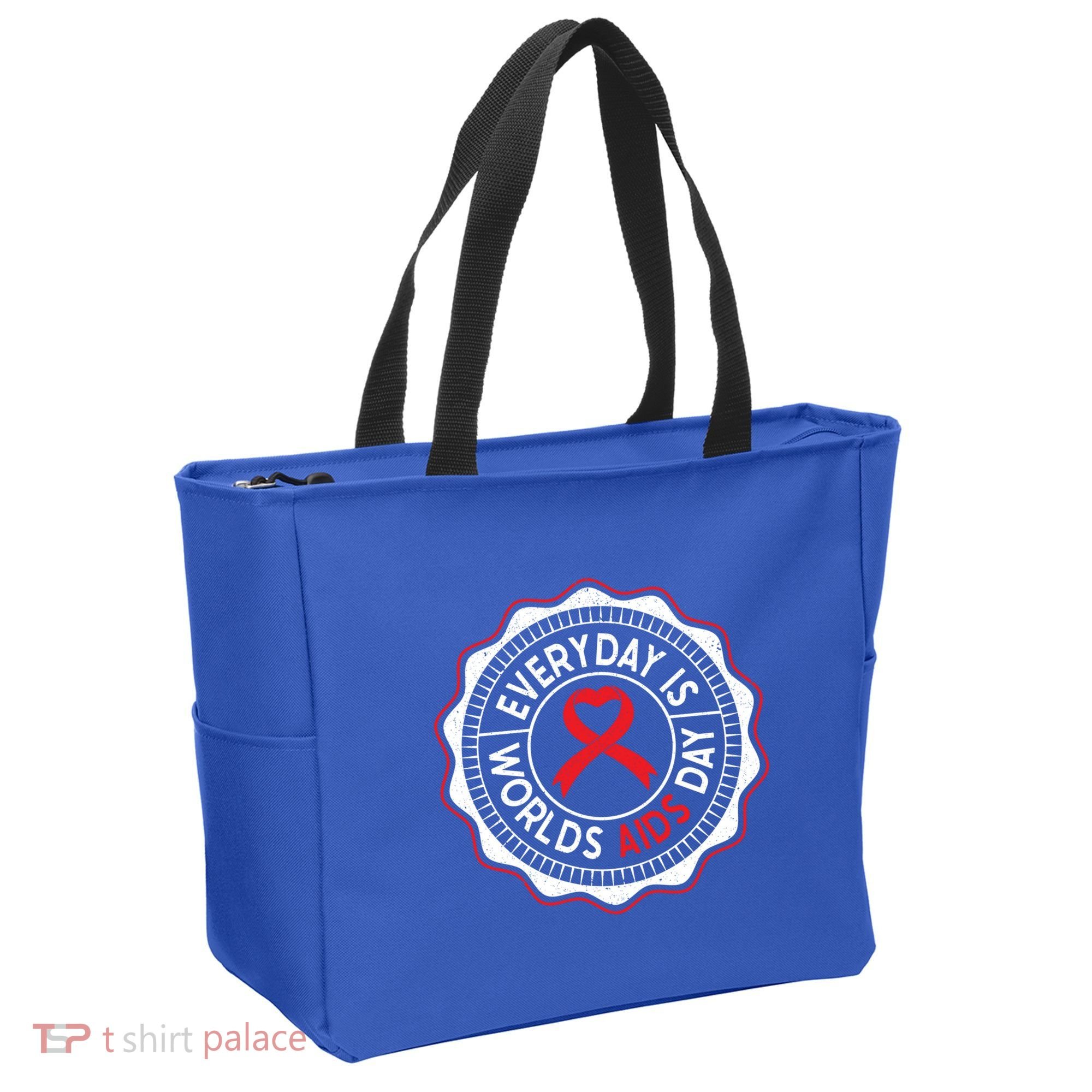 Everyday Is World Aids Day Hiv Aids Awareness Red Ribbon Gift Tote Bag