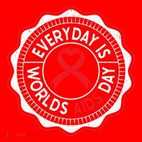 Everyday Is World Aids Day Hiv Aids Awareness Red Ribbon Gift Santa Hat thumb 1