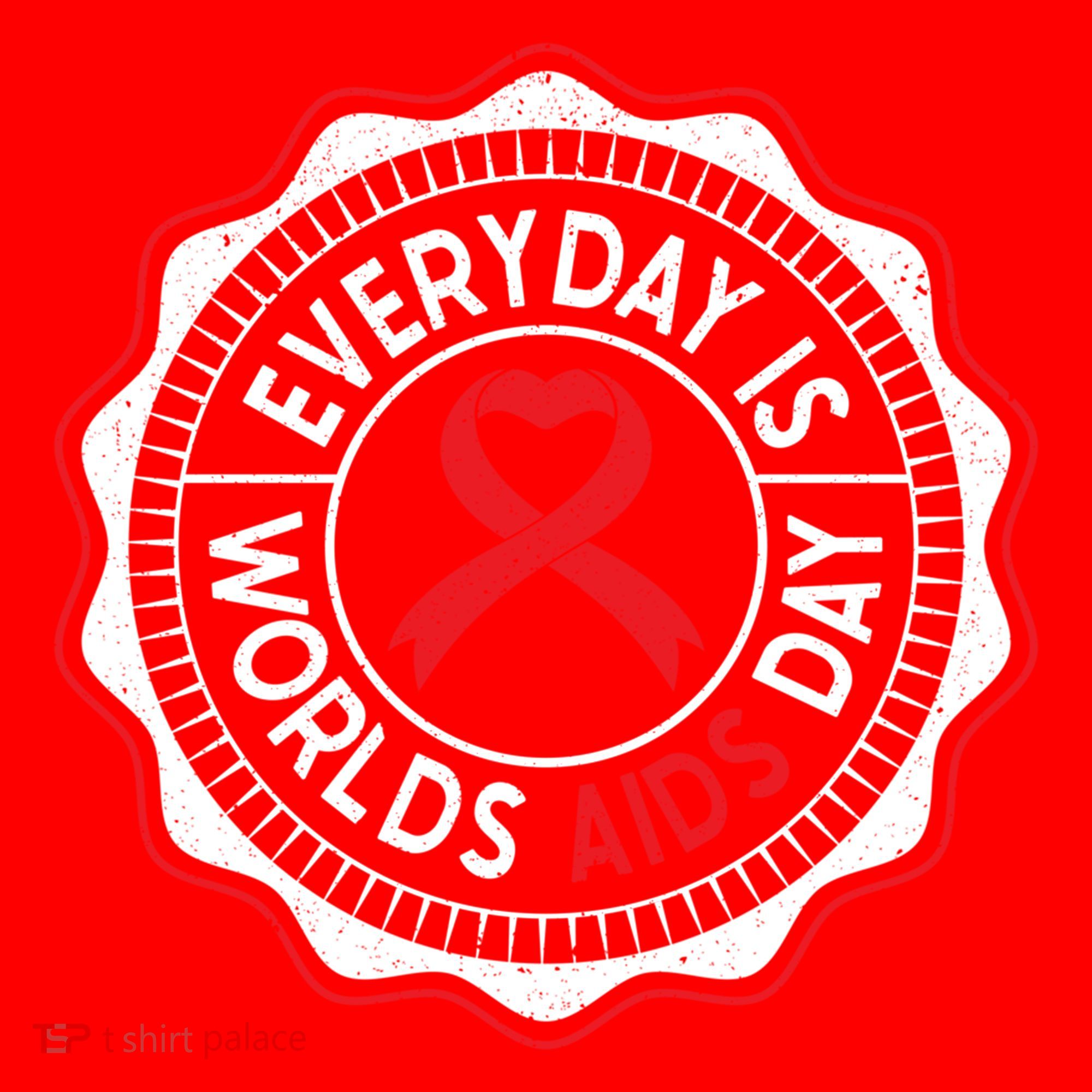 Everyday Is World Aids Day Hiv Aids Awareness Red Ribbon Gift Santa Hat
