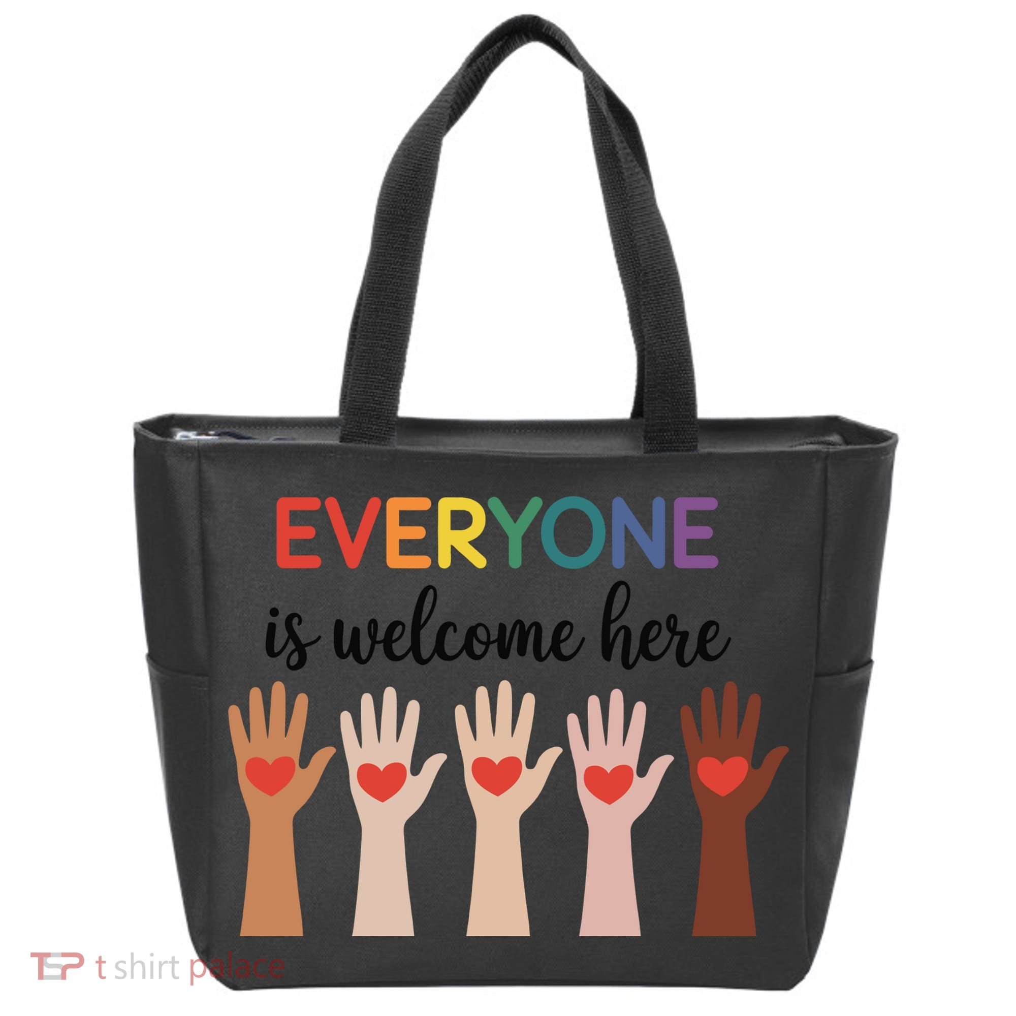 Everyone Is Welcome Here Idaho Teacher Tote Bag