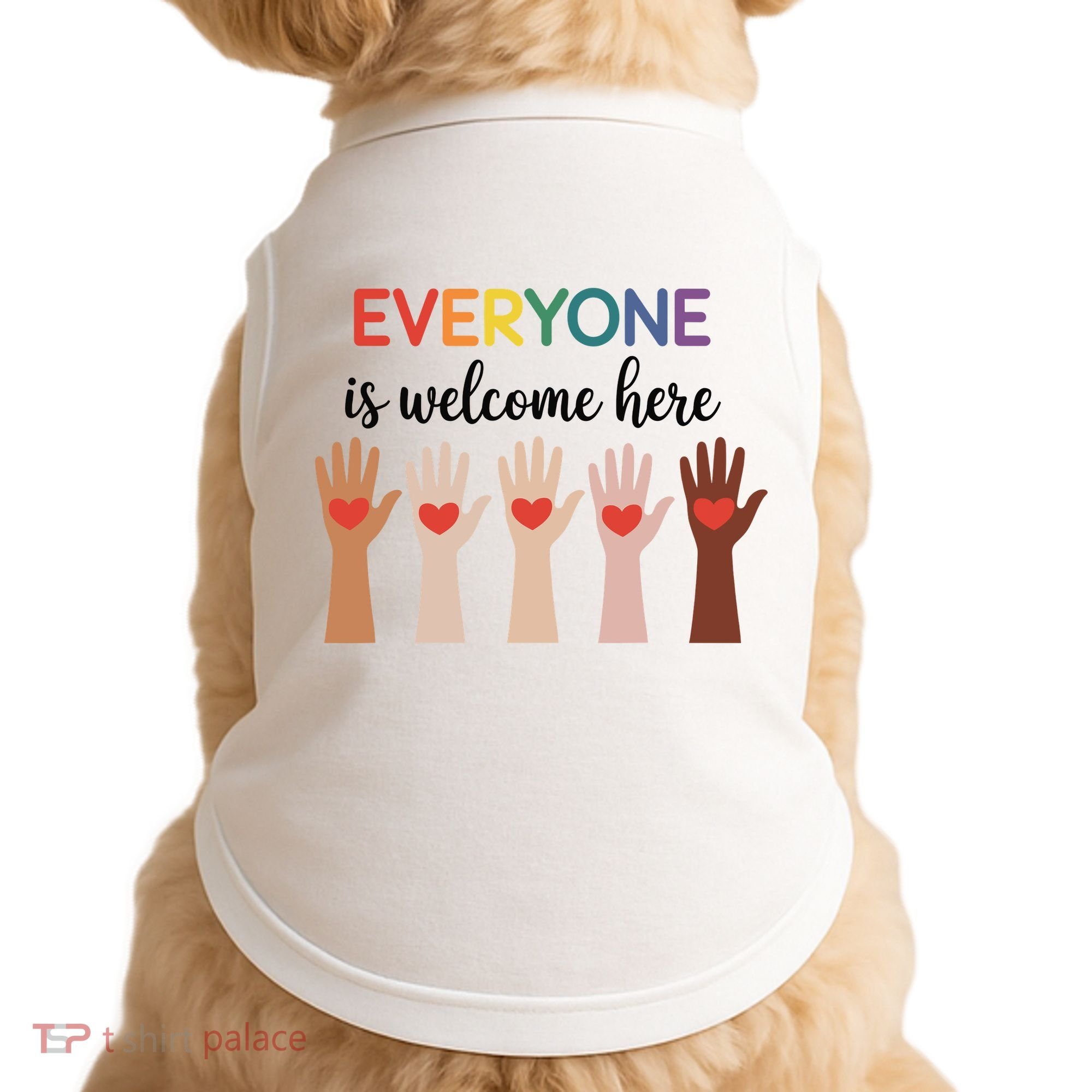 Everyone Is Welcome Here Idaho Teacher Doggie Tank