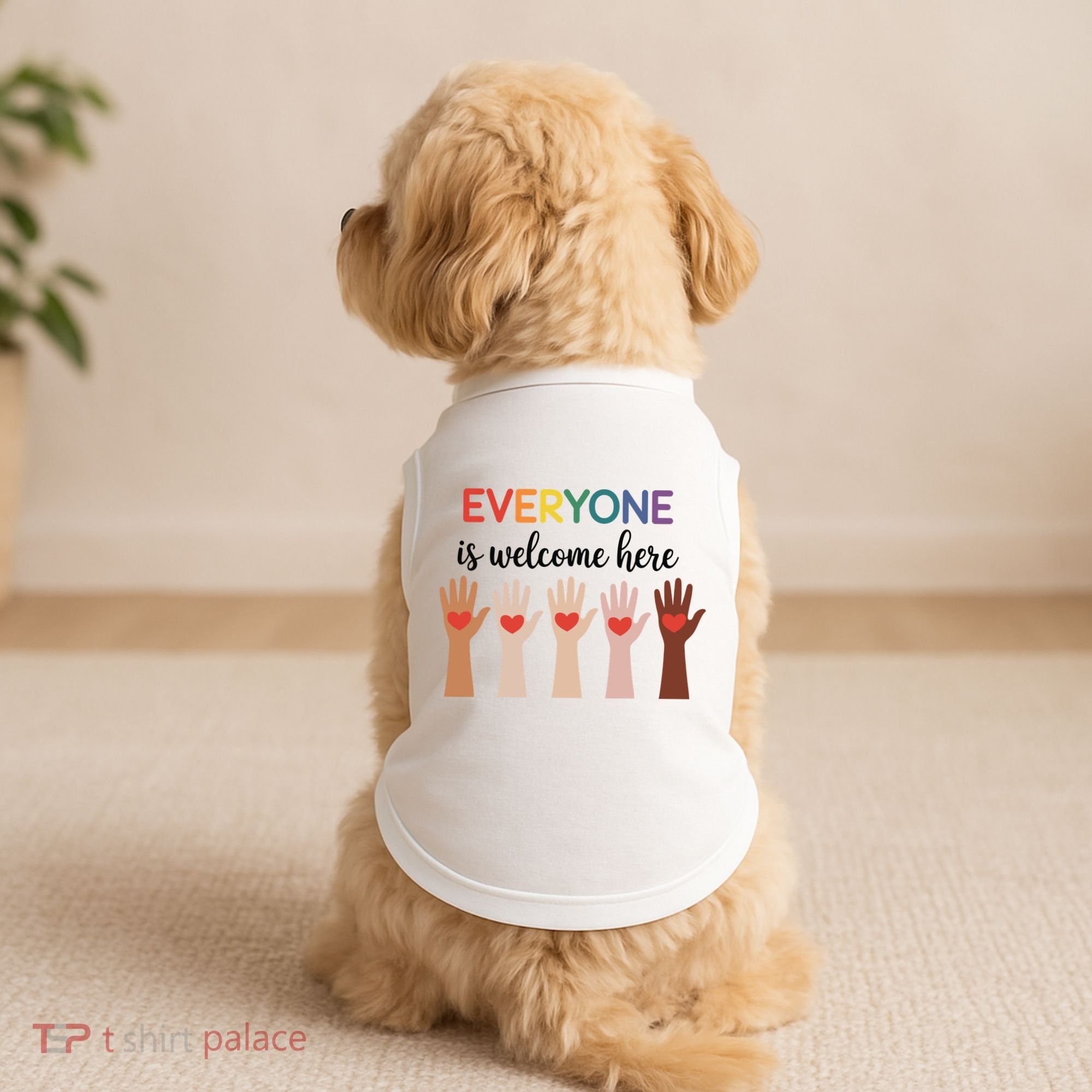 Everyone Is Welcome Here Idaho Teacher Doggie Tank