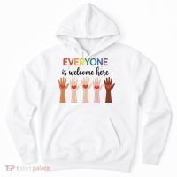 Everyone Is Welcome Here Idaho Teacher Hoodie thumb 0