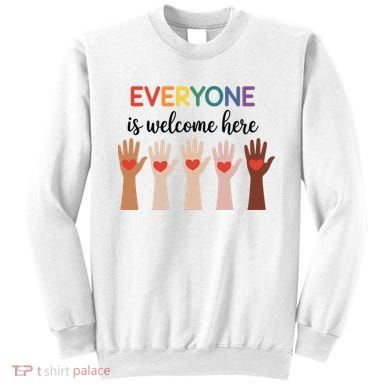 Everyone Is Welcome Here Idaho Teacher Sweatshirt