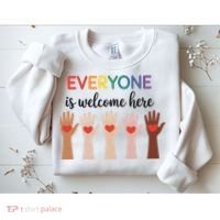 Everyone Is Welcome Here Idaho Teacher Sweatshirt thumb 2