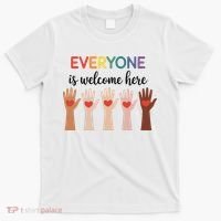 Everyone Is Welcome Here Idaho Teacher T-Shirt thumb 0