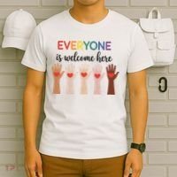 Everyone Is Welcome Here Idaho Teacher T-Shirt thumb 6