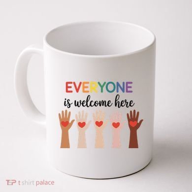 Everyone Is Welcome Here Idaho Teacher Coffee Mug