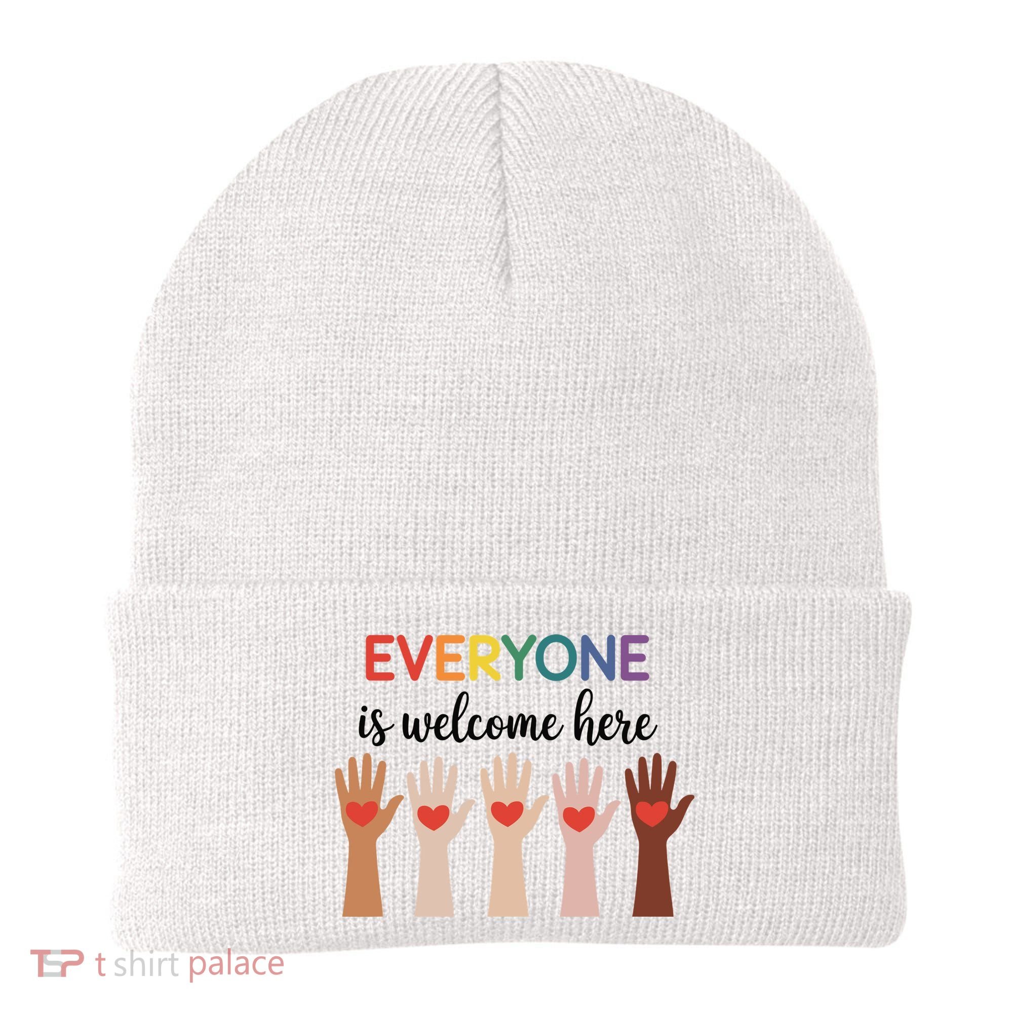 Everyone Is Welcome Here Idaho Teacher Beanie