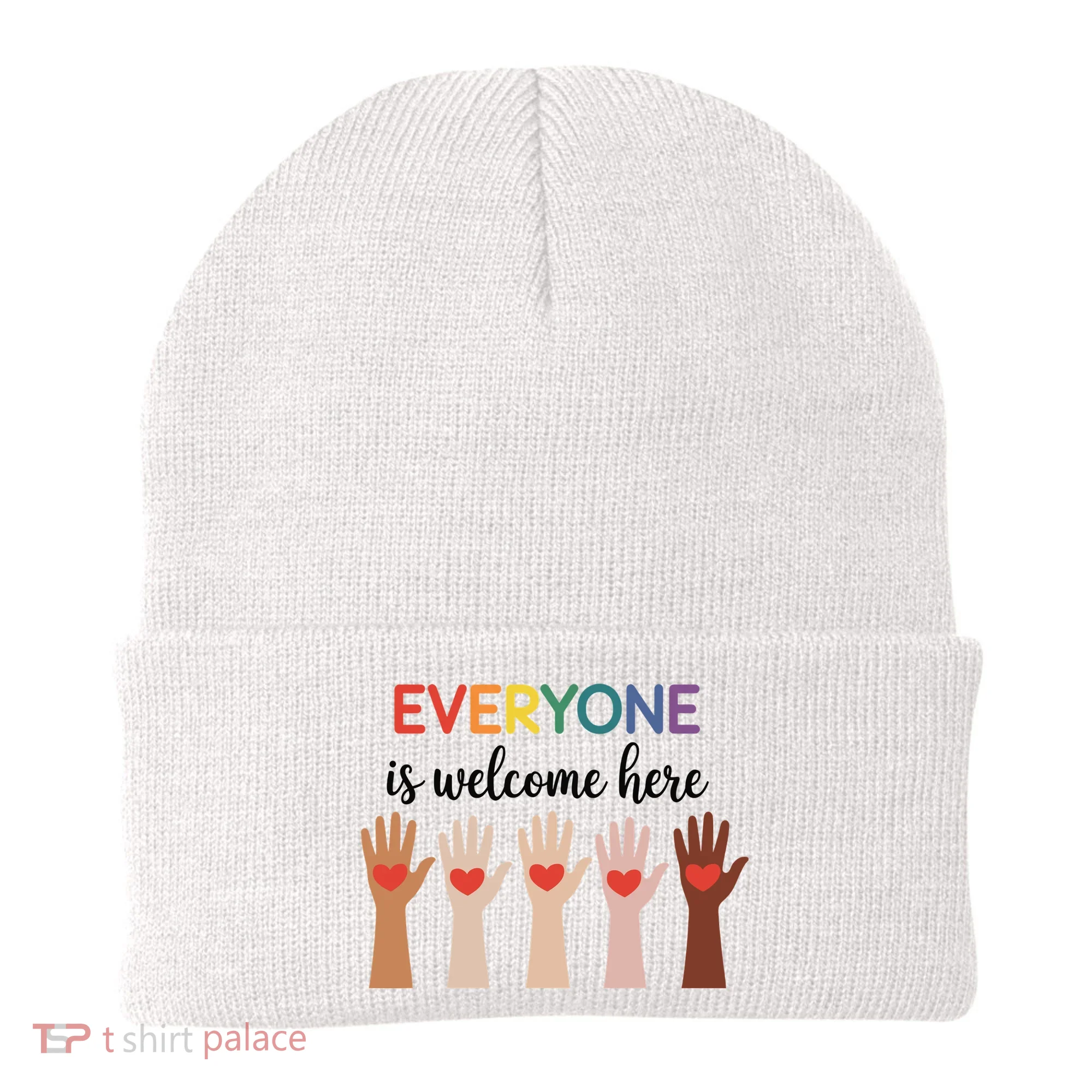 Everyone Is Welcome Here Idaho Teacher Beanie