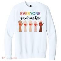 Everyone Is Welcome Here Idaho Teacher V.I.T. Fleece Crew Sweatshirt thumb 0