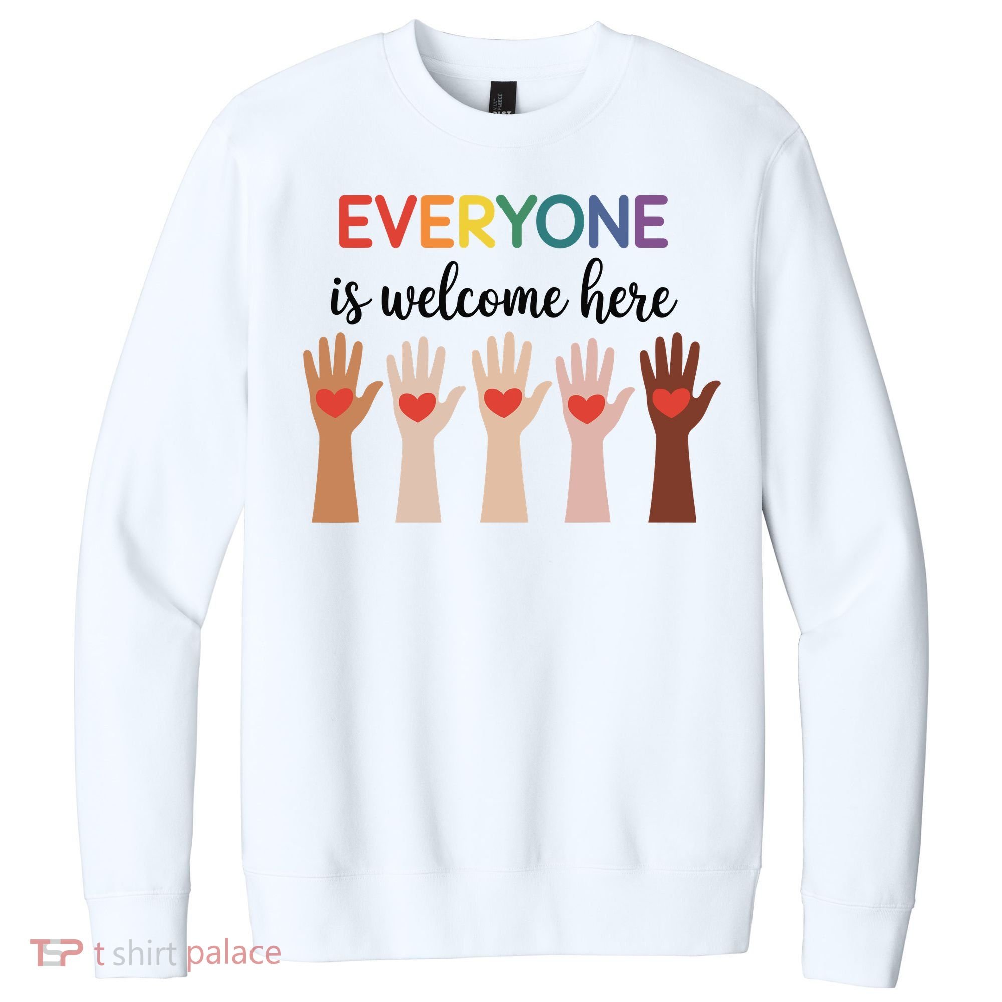 Everyone Is Welcome Here Idaho Teacher V.I.T. Fleece Crew Sweatshirt