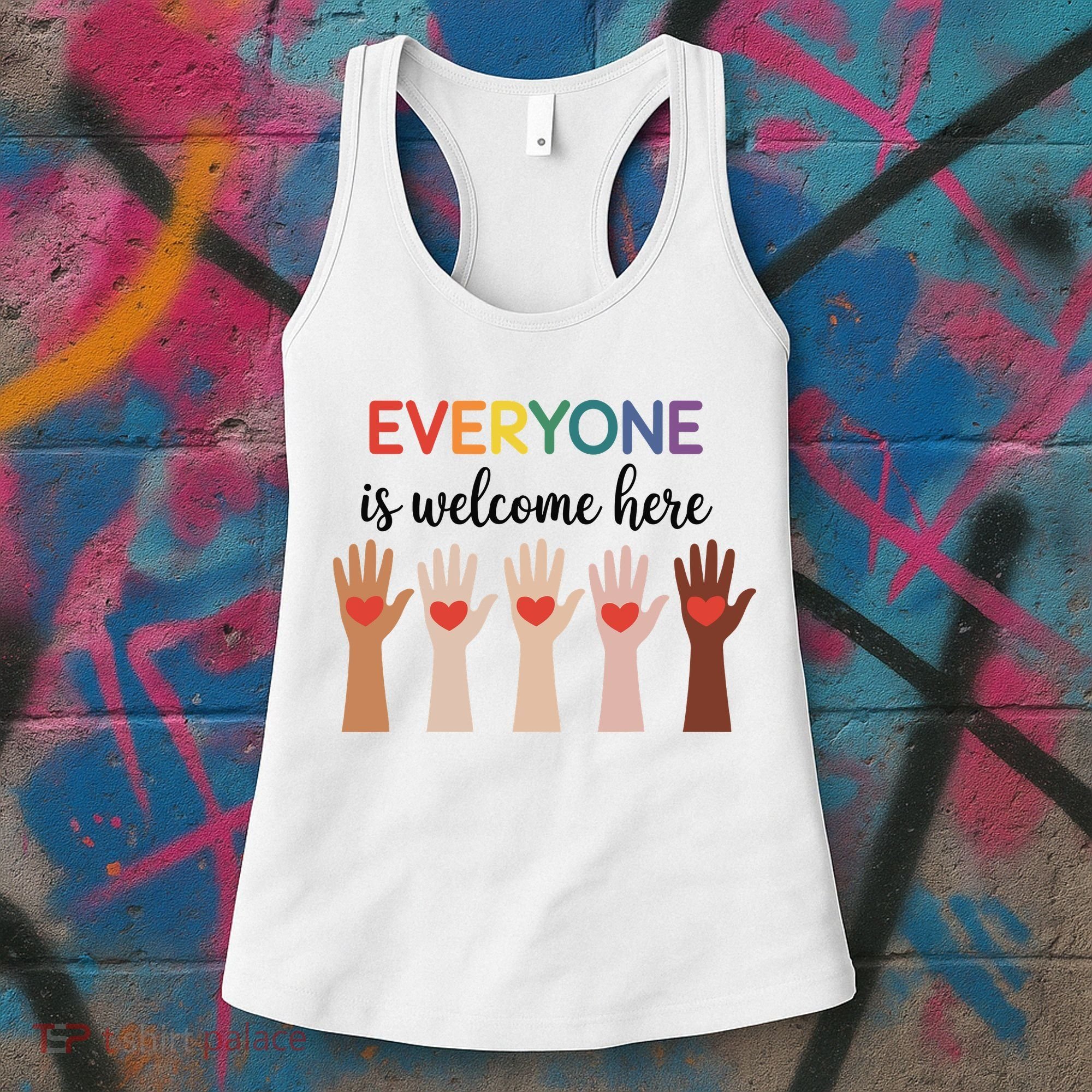 Everyone Is Welcome Here Idaho Teacher Women's Tank Top