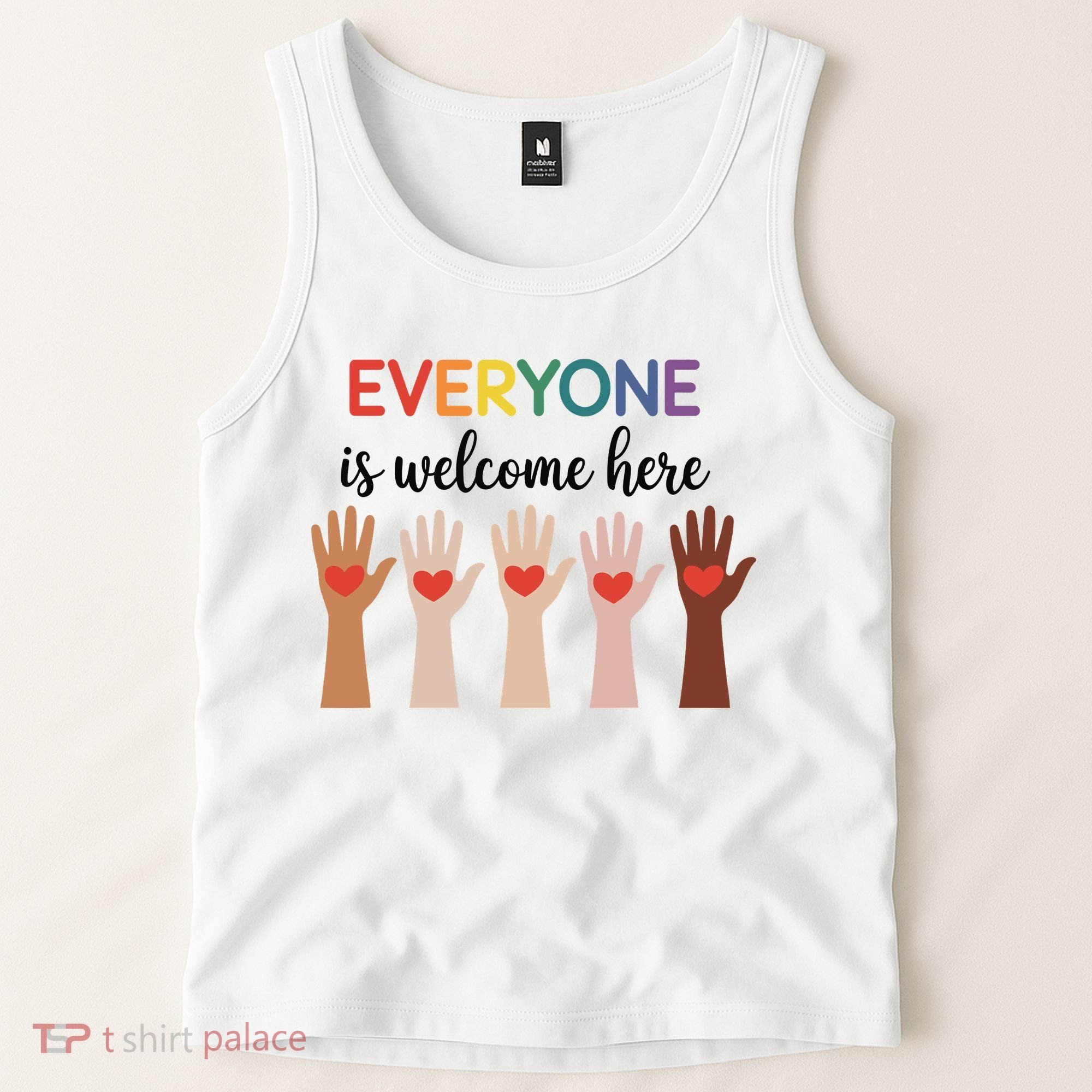Everyone Is Welcome Here Idaho Teacher Tank Top