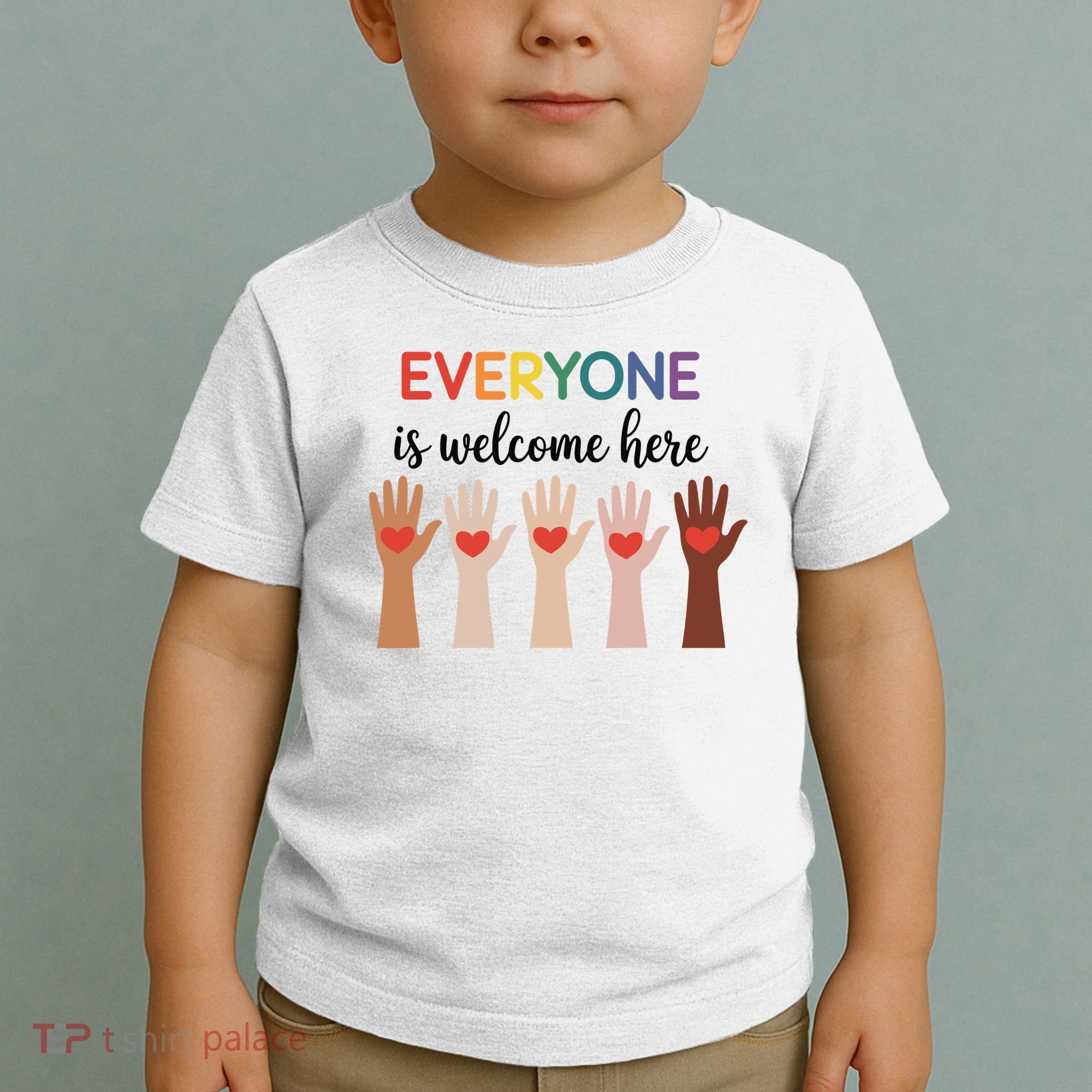 Everyone Is Welcome Here Idaho Teacher Toddler T-Shirt