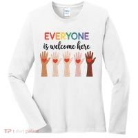 Everyone Is Welcome Here Idaho Teacher Women's Long Sleeve Shirt thumb 0
