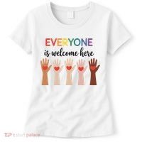 Everyone Is Welcome Here Idaho Teacher Women's T-Shirt thumb 0