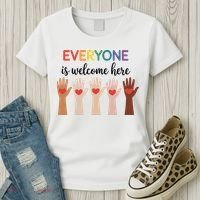 Everyone Is Welcome Here Idaho Teacher Women's T-Shirt thumb 3