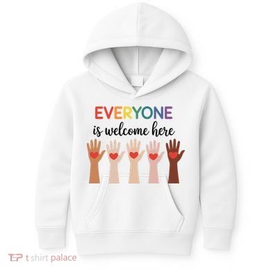 Everyone Is Welcome Here Idaho Teacher Kids Hoodie
