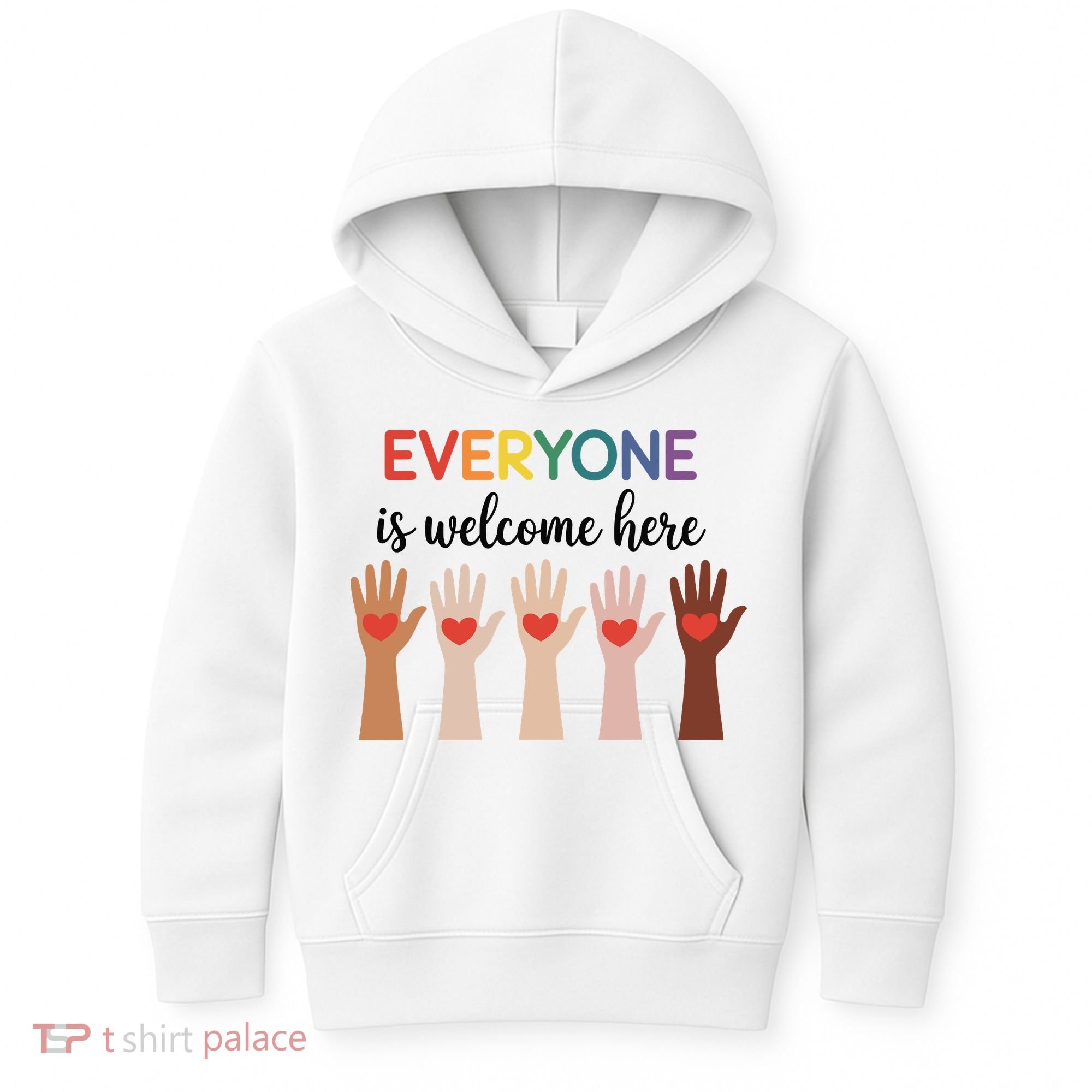 Everyone Is Welcome Here Idaho Teacher Kids Hoodie