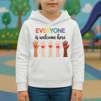 Everyone Is Welcome Here Idaho Teacher Kids Hoodie thumb 3