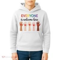 Everyone Is Welcome Here Idaho Teacher Kids Hoodie thumb 4