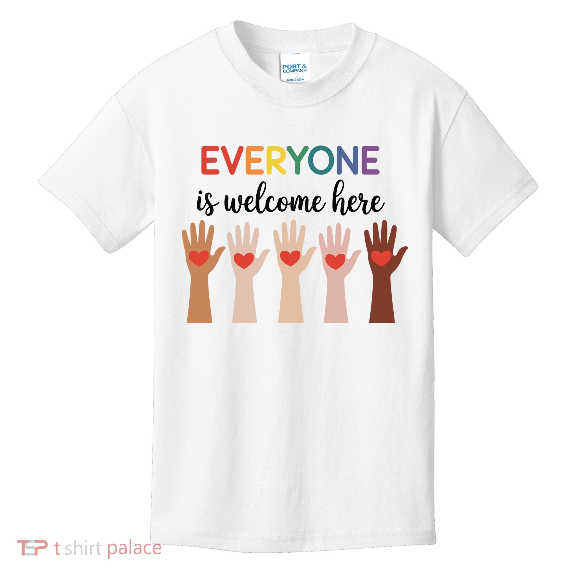 Everyone Is Welcome Here Idaho Teacher Kids T-Shirt