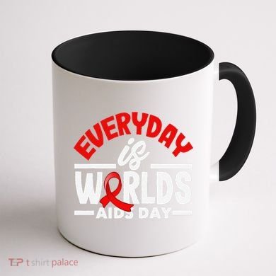 Everyday Is Worlds Aids Day Hiv Aids Awareness Coffee Mug back