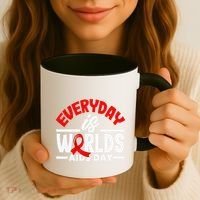Everyday Is Worlds Aids Day Hiv Aids Awareness Coffee Mug thumb 3