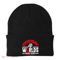 Everyday Is Worlds Aids Day Hiv Aids Awareness Beanie thumb 0