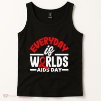 Everyday Is Worlds Aids Day Hiv Aids Awareness Tank Top thumb 2