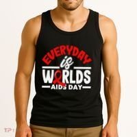 Everyday Is Worlds Aids Day Hiv Aids Awareness Tank Top thumb 3