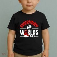 Everyday Is Worlds Aids Day Hiv Aids Awareness Toddler T-Shirt thumb 2