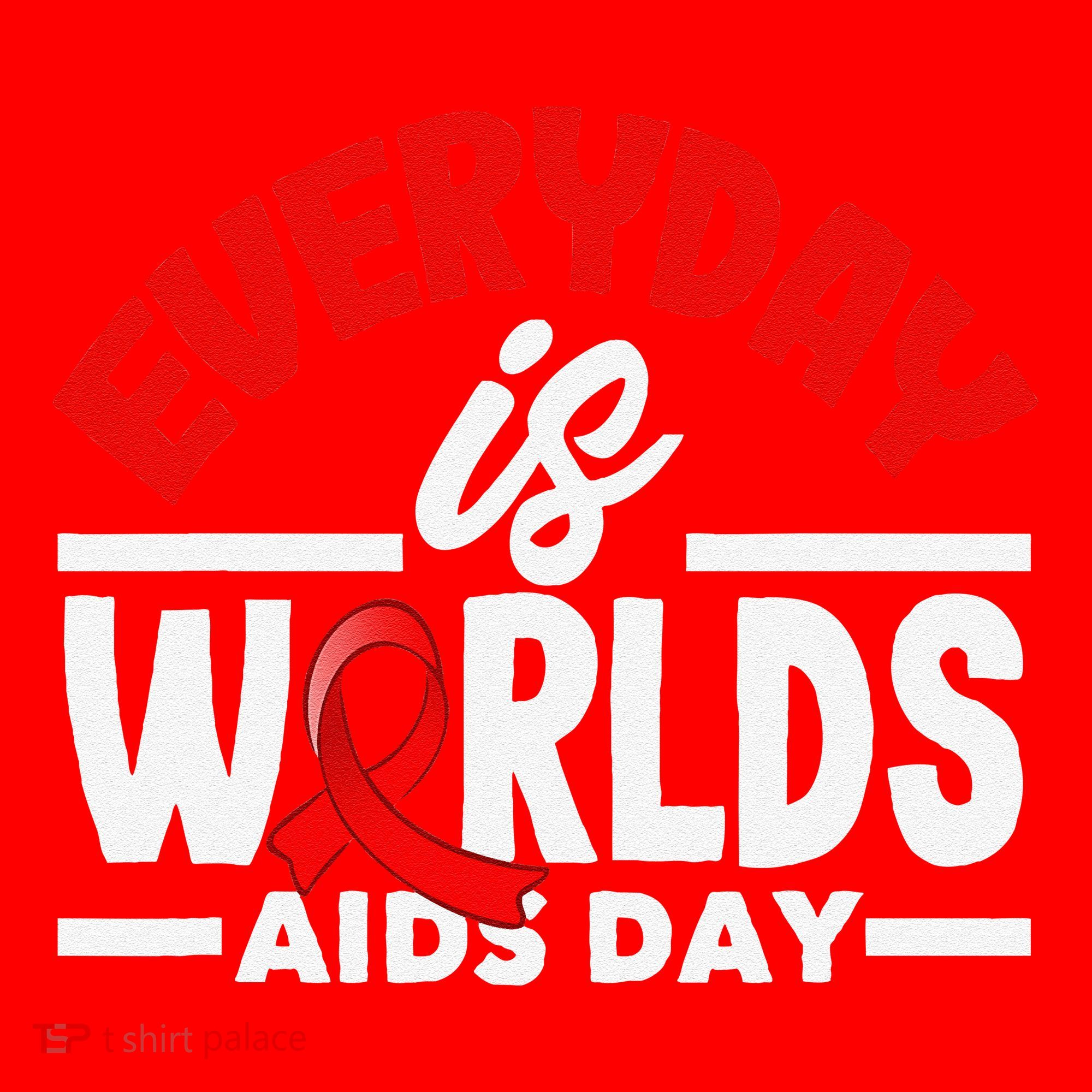 Everyday Is Worlds Aids Day Hiv Aids Awareness Santa Hat