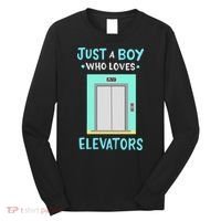 Elevator Just A Boy Who Loves Elevators Long Sleeve Shirt thumb 0