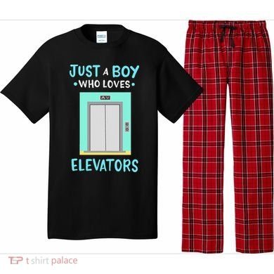 Elevator Just A Boy Who Loves Elevators Pajama Set
