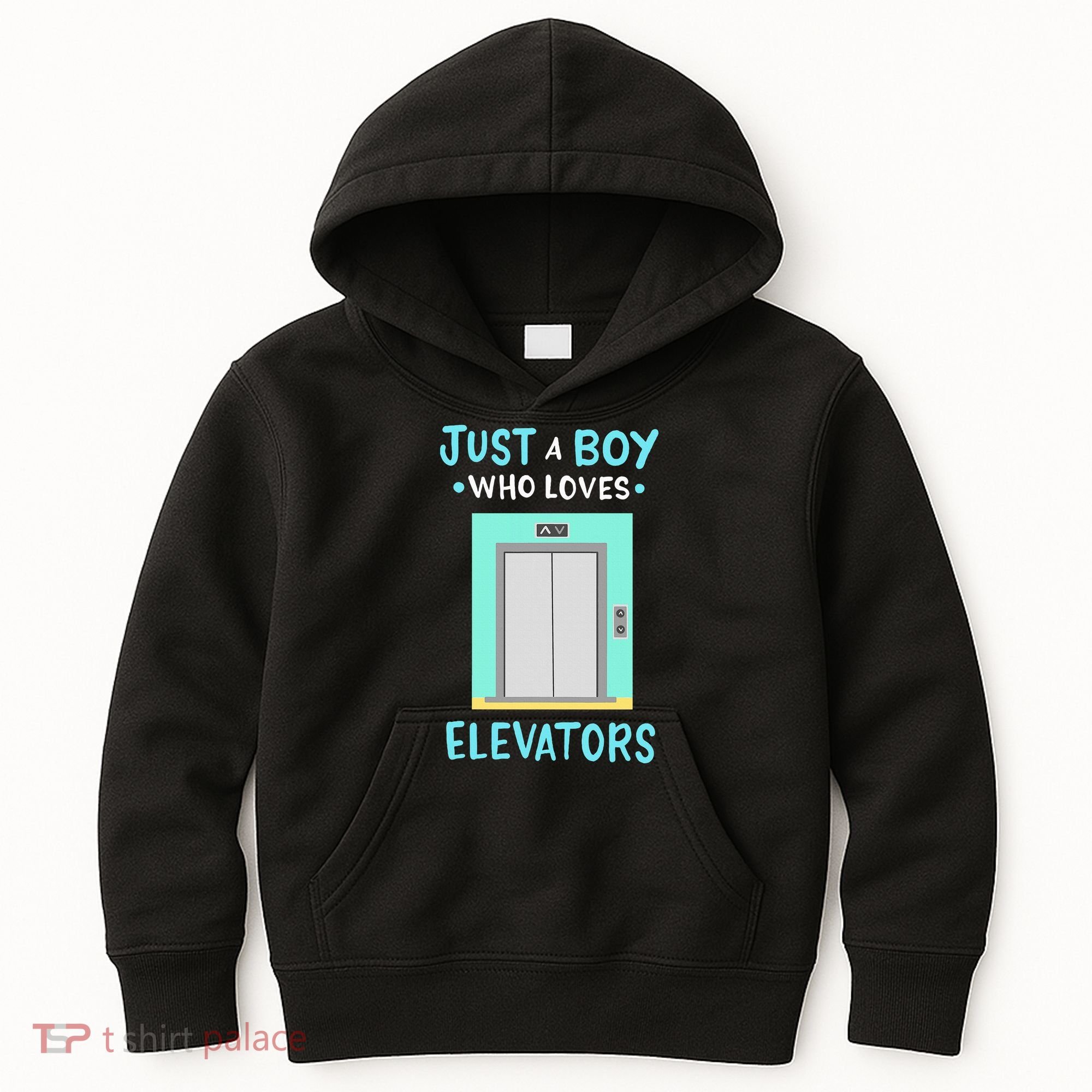 Elevator Just A Boy Who Loves Elevators Kids Hoodie