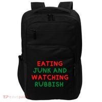 Eating Junk And Watching Rubbish Funny Christmas Impact Tech Backpack thumb 0