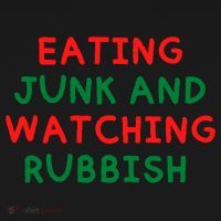 Eating Junk And Watching Rubbish Funny Christmas Toddler Hoodie thumb 2