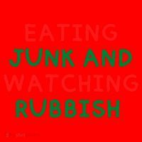 Eating Junk And Watching Rubbish Funny Christmas Santa Hat thumb 1