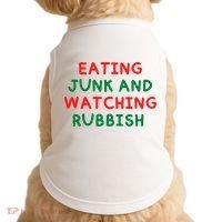 Eating Junk And Watching Rubbish Funny Christmas Doggie Tank thumb 0