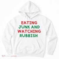 Eating Junk And Watching Rubbish Funny Christmas Hoodie thumb 0