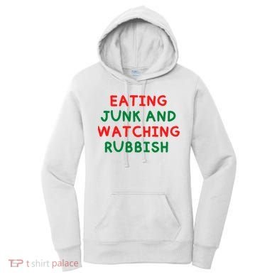 Eating Junk And Watching Rubbish Funny Christmas Women's Hoodie