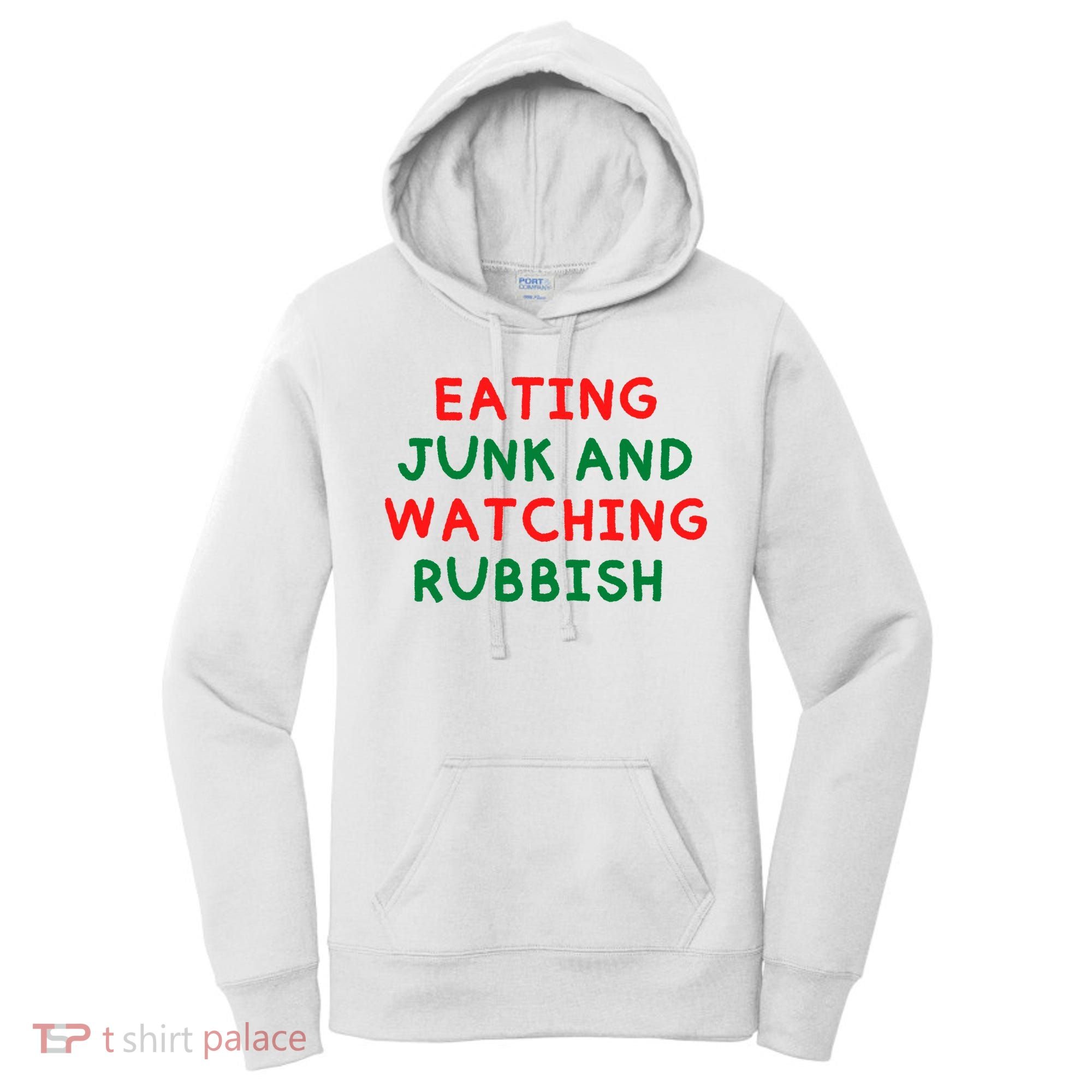Eating Junk And Watching Rubbish Funny Christmas Women's Hoodie