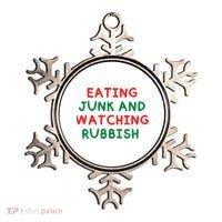 Eating Junk And Watching Rubbish Funny Christmas Ornament thumb 0