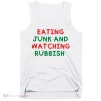 Eating Junk And Watching Rubbish Funny Christmas Tank Top thumb 0