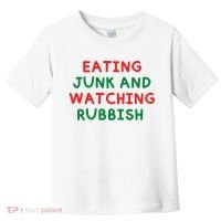 Eating Junk And Watching Rubbish Funny Christmas Toddler T-Shirt thumb 0