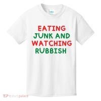Eating Junk And Watching Rubbish Funny Christmas Kids T-Shirt thumb 0