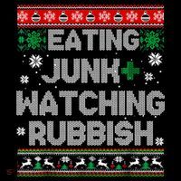 Eating Junk And Watching Rubbish Ugly Christmas Sweaters Coffee Mug thumb 5
