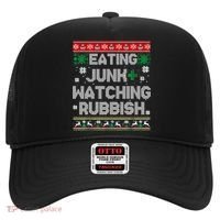 Eating Junk And Watching Rubbish Ugly Christmas Sweaters Hat thumb 0